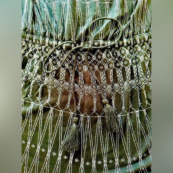 H&M Printed Black and White Romper with Tasseled Drawstring Waist Size XS - Picture 4 of 5